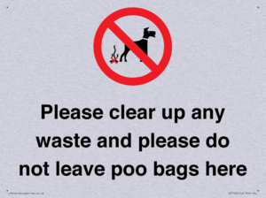 Please clear up any waste and please do not leave poo bags here